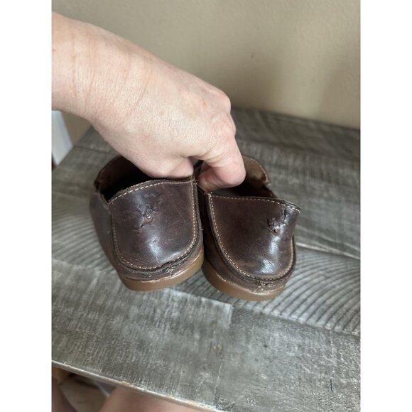 Olukai Womens Nohea Nubuck Brown Leather Slip-On Loafer Shoes US 7.5 - Picture 3 of 4